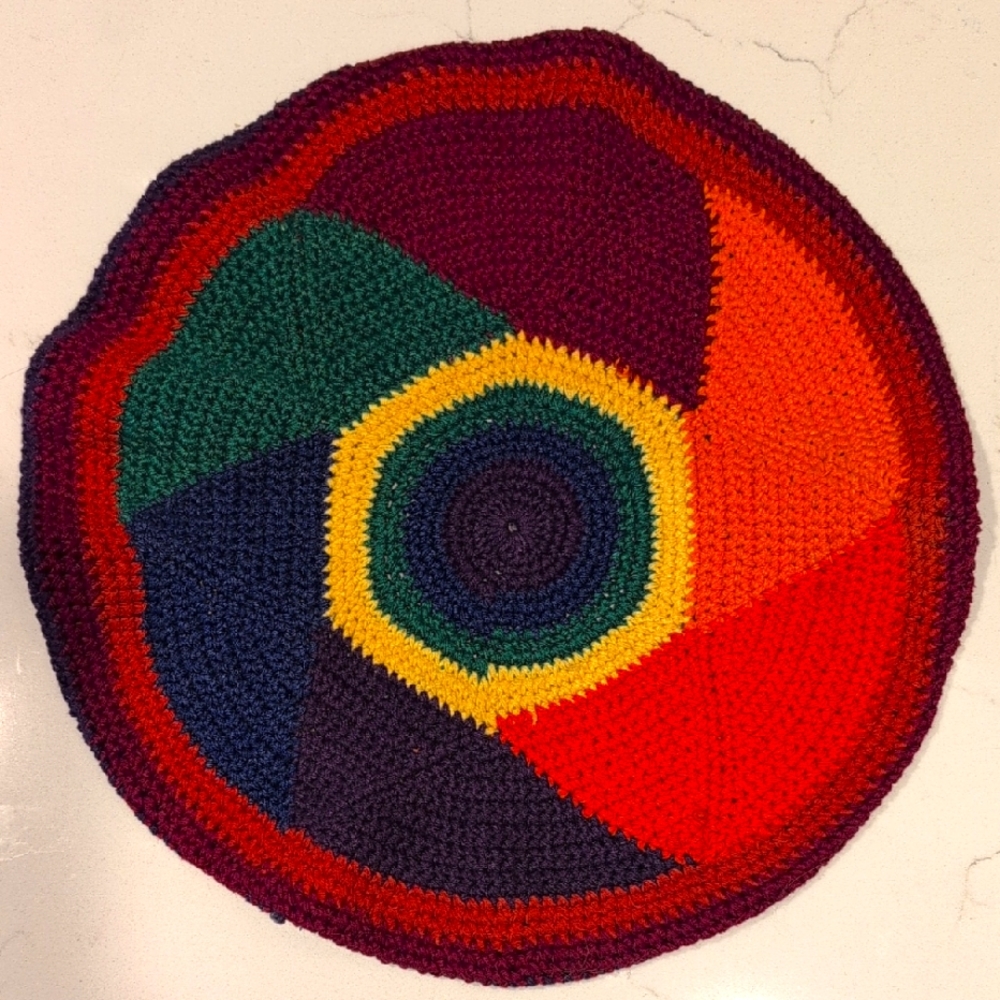 10" Rainbow Knit Tam. NWOT